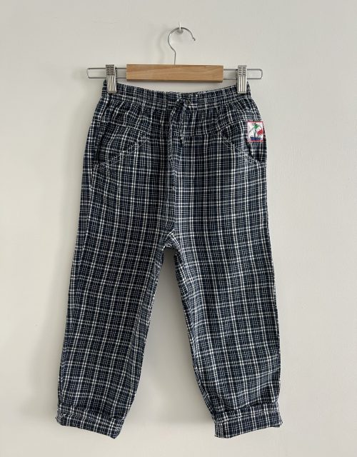 Checked cotton pants