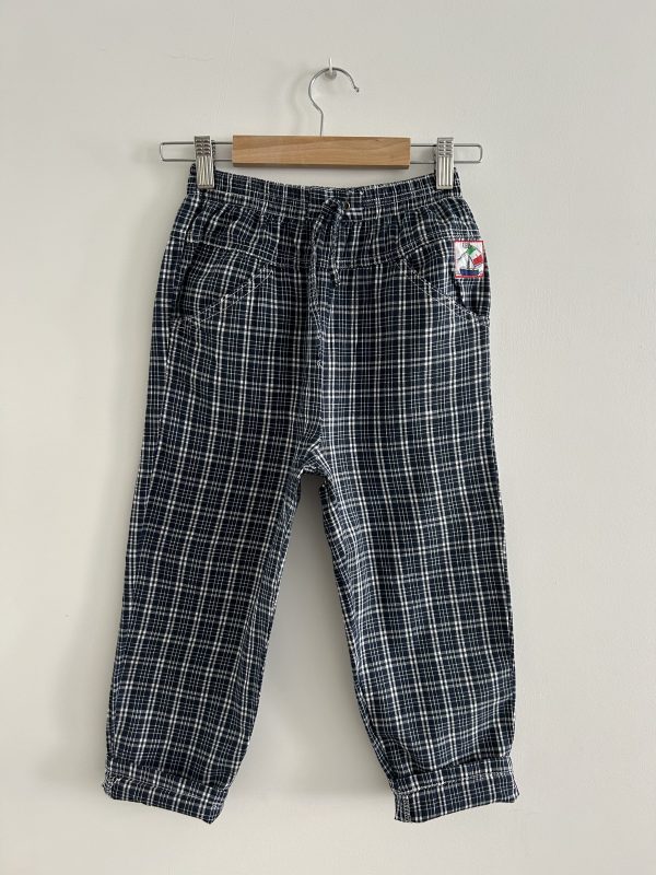 Checked cotton pants