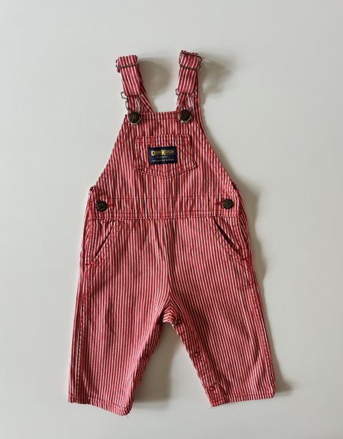 Oshkosh red striped overall