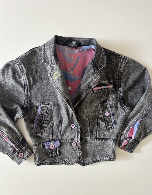 Girlie acid denim jacket