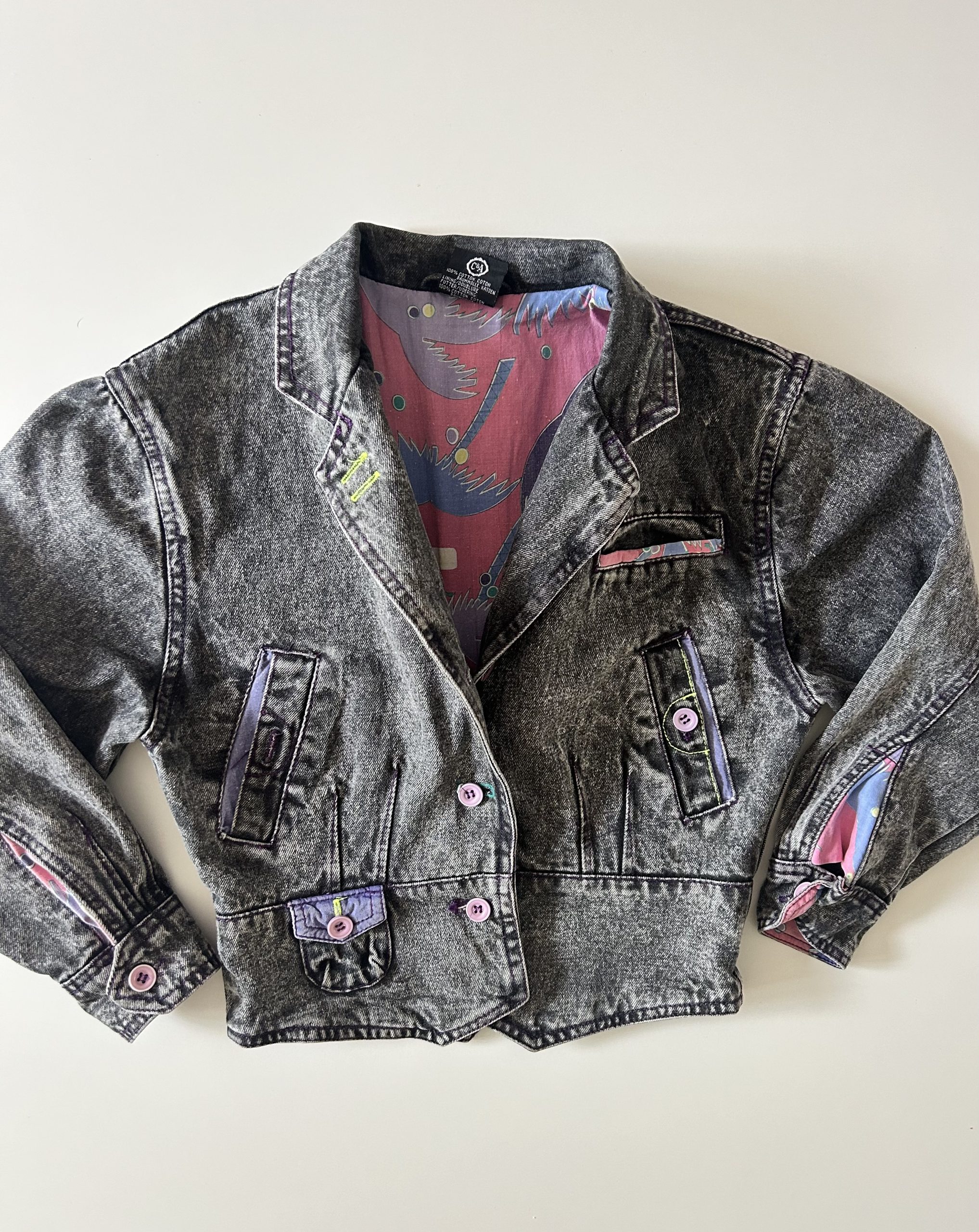 Girlie acid denim jacket