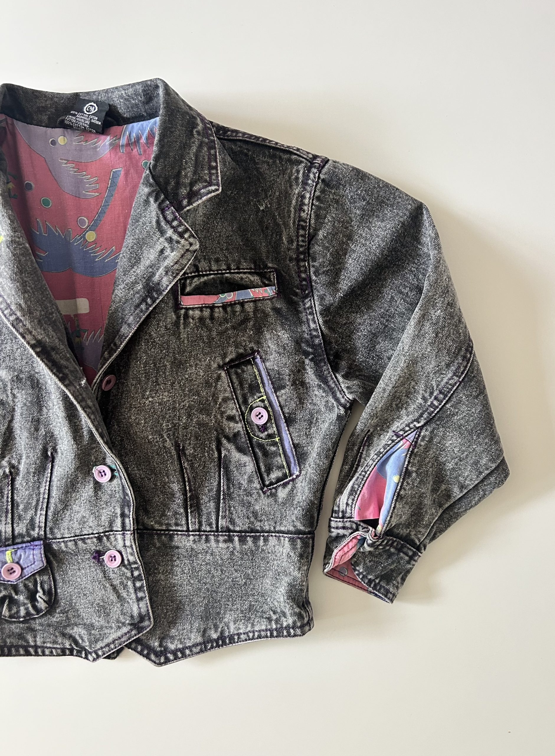 Girlie acid denim jacket - Afbeelding 3
