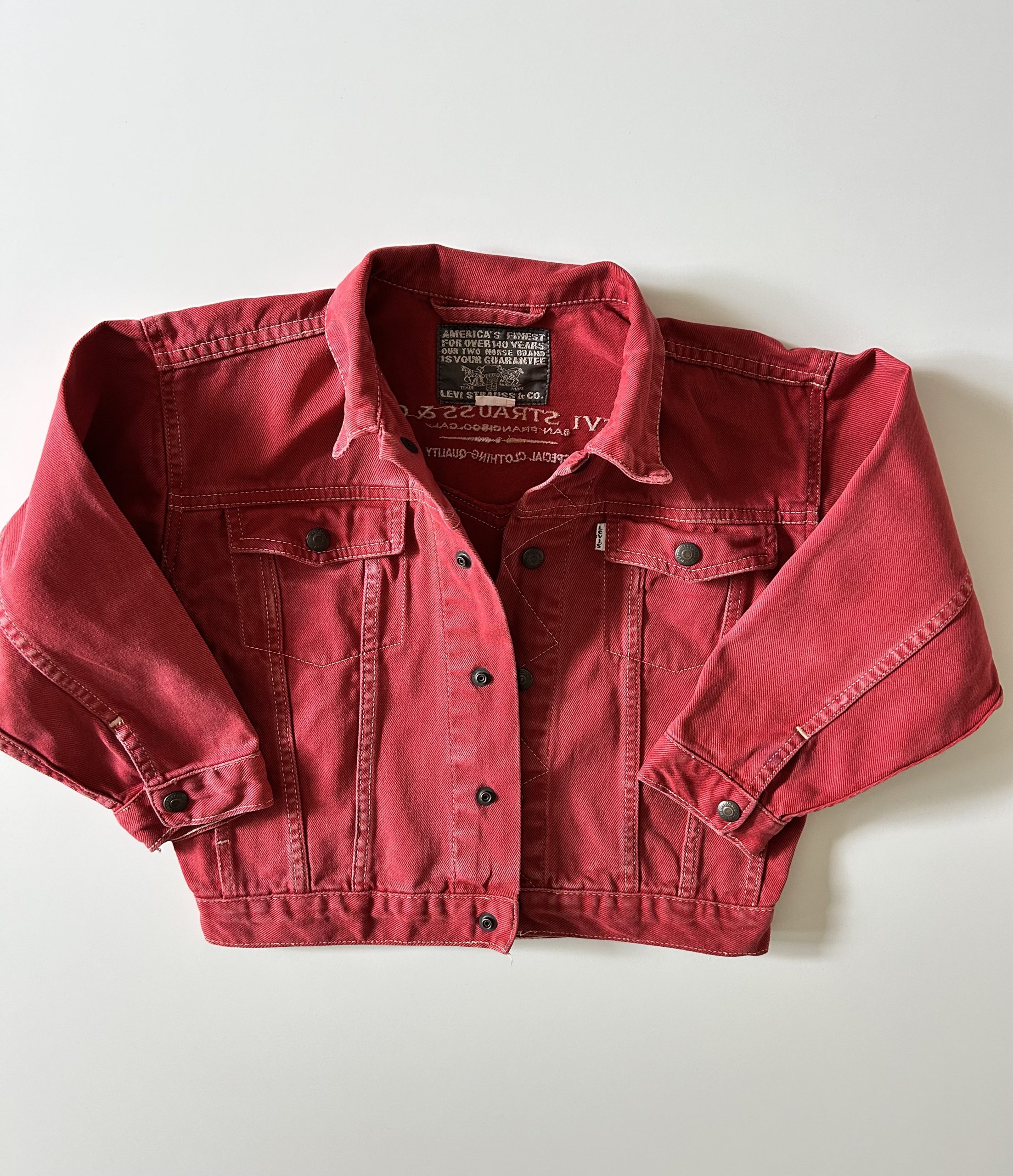 Levis red denim jacket