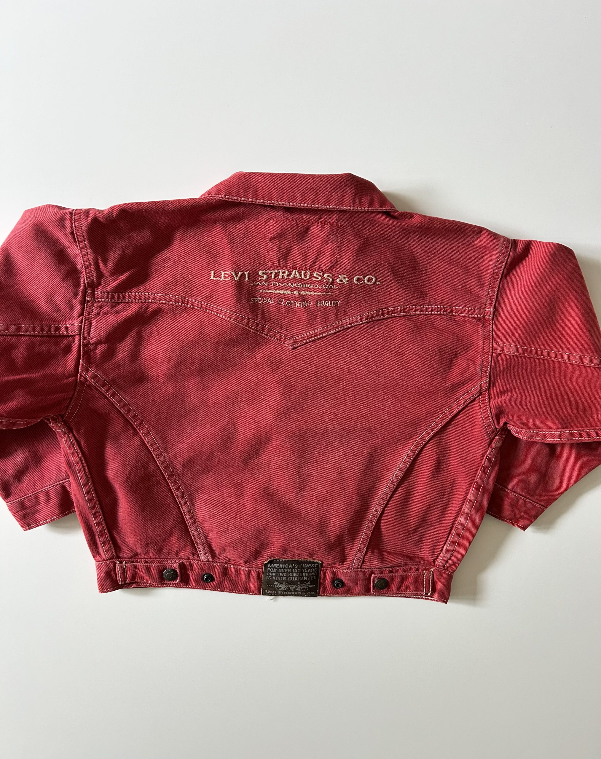 Levis red denim jacket - Afbeelding 2