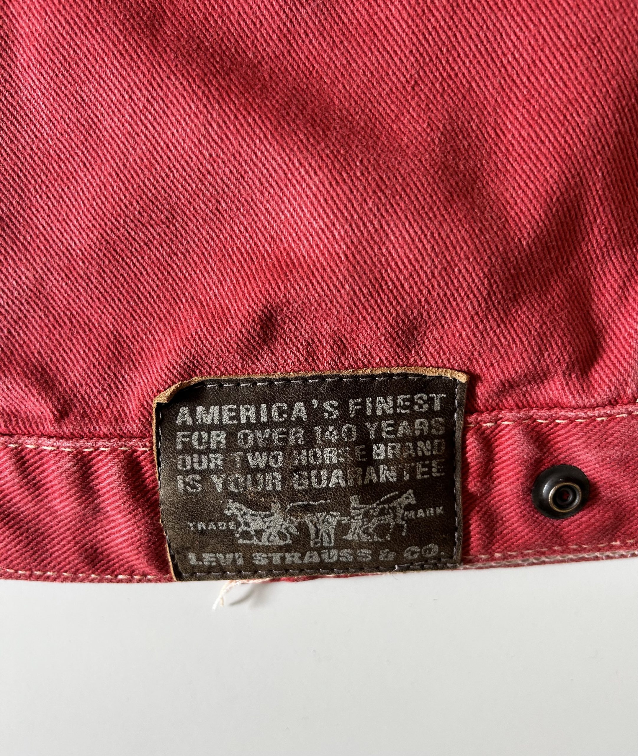 Levis red denim jacket - Afbeelding 3