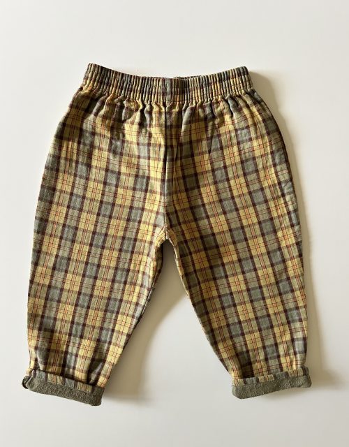 Check lined pants