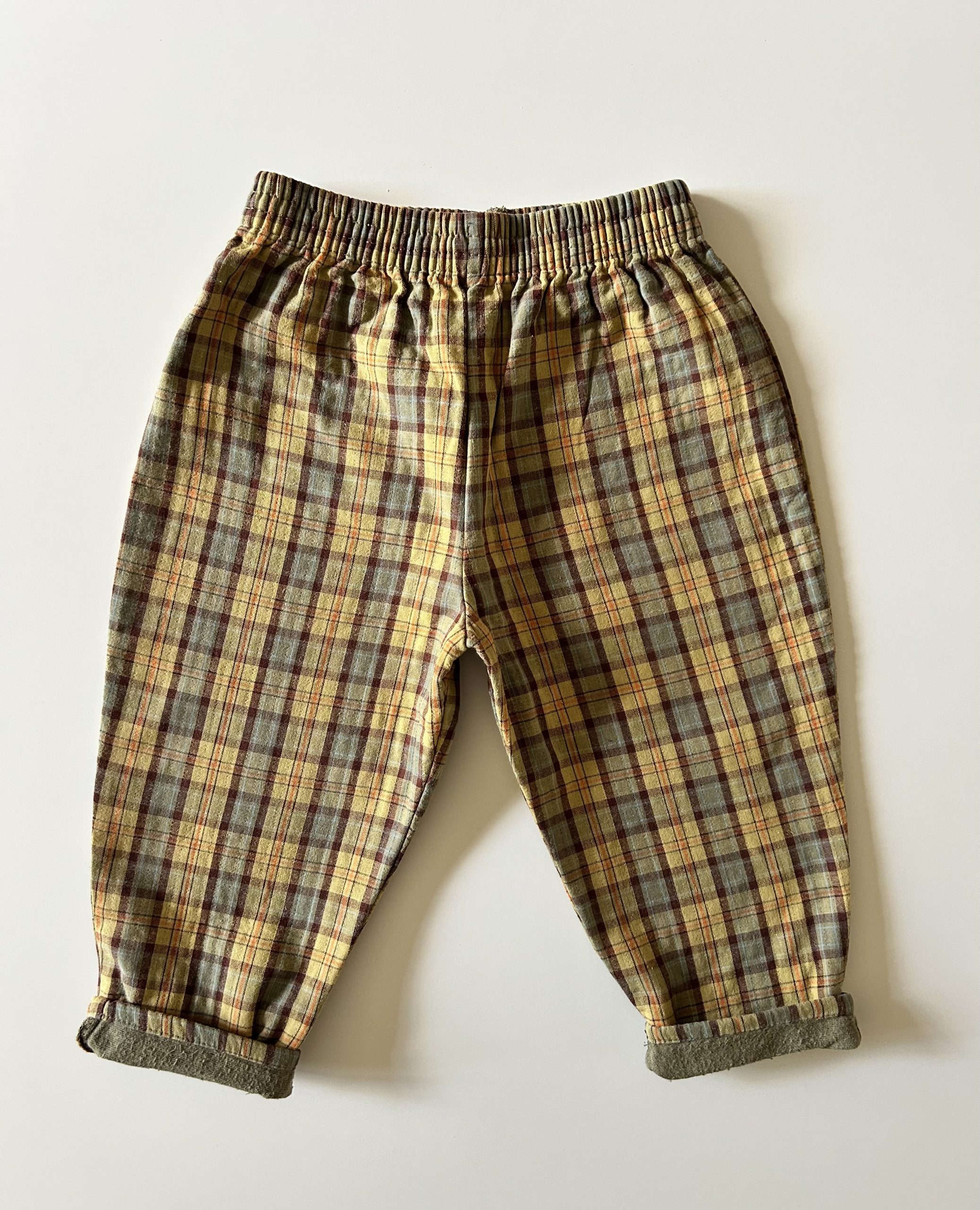 Check lined pants