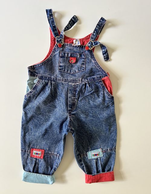 Acid denim overall