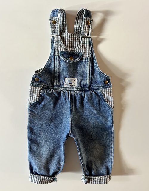 check denim overall